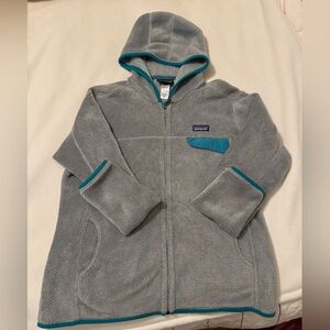 Patagonia Women's Re-Tool Hoodie Zip Up Fleece Jacket Snap-T Gray XL
